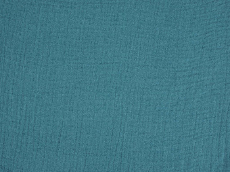 Musselin uni - smaragd blau
