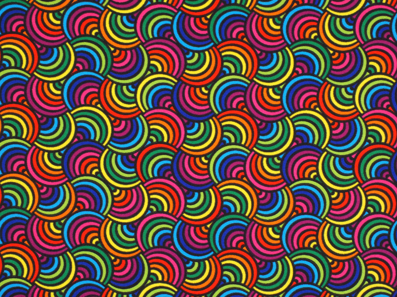 Karnevalsstoff Regenbögen - multicolor
