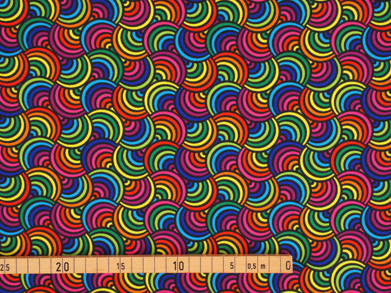 Karnevalsstoff Regenbögen - multicolor