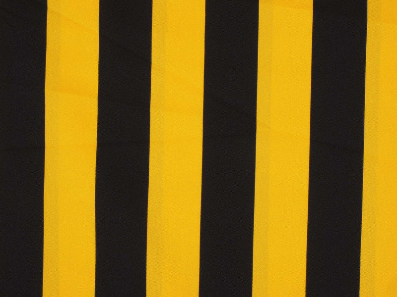 Karnevalsstoff Streifen 4cm - schwarz/gelb