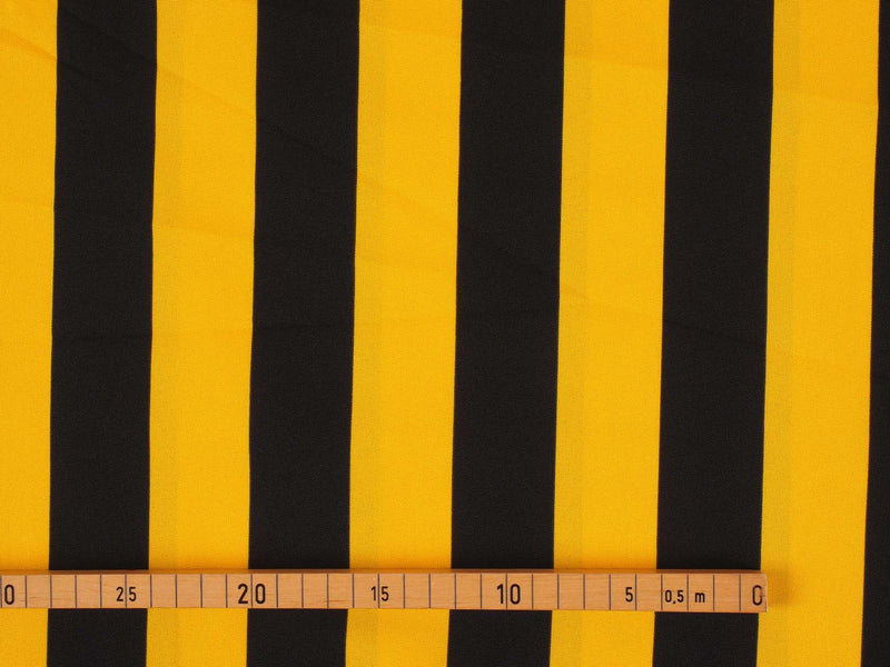 Karnevalsstoff Streifen 4cm - schwarz/gelb