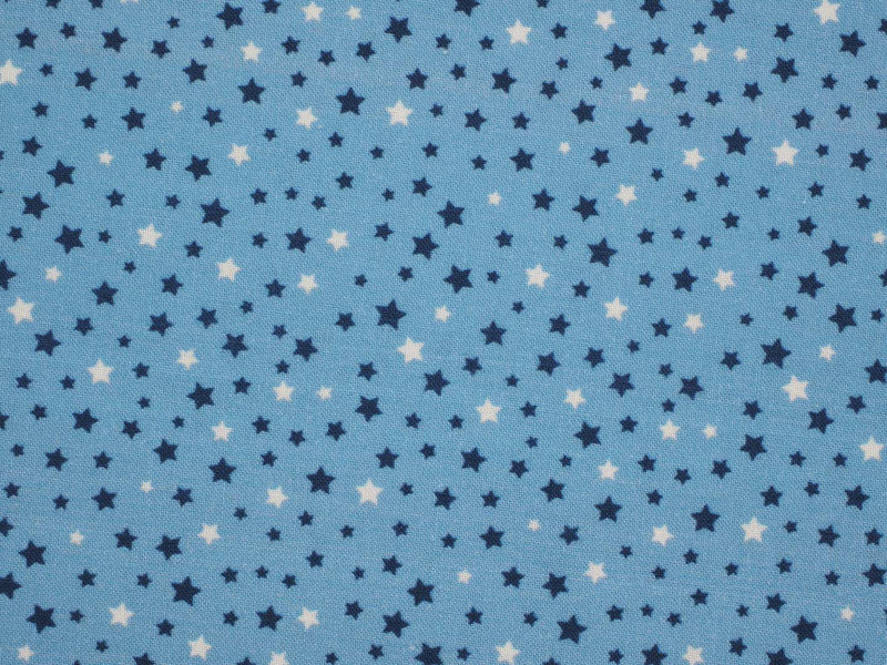 Baumwolle Mini Sternchen - hellblau