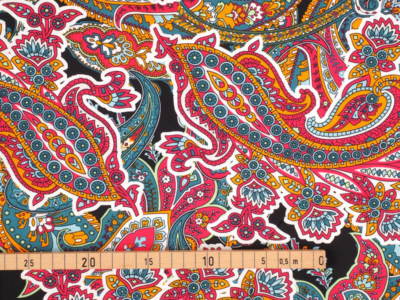 Baumwoll Rayon Paisley Muster - multicolor
