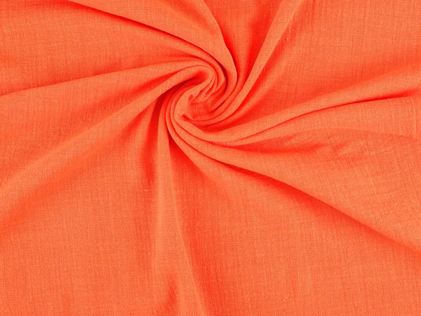 Baumwolle mit Leinenstruktur - orange