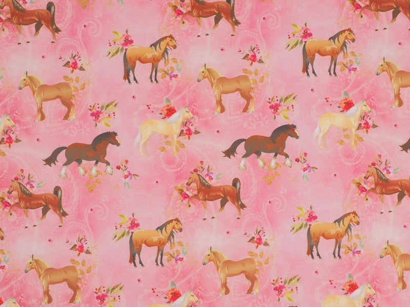 Softshell Digital Pferde - rosa