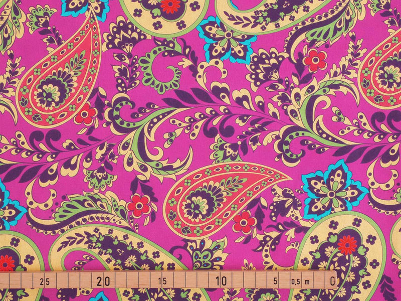 Baumwolle Patchwork Paisley - lila