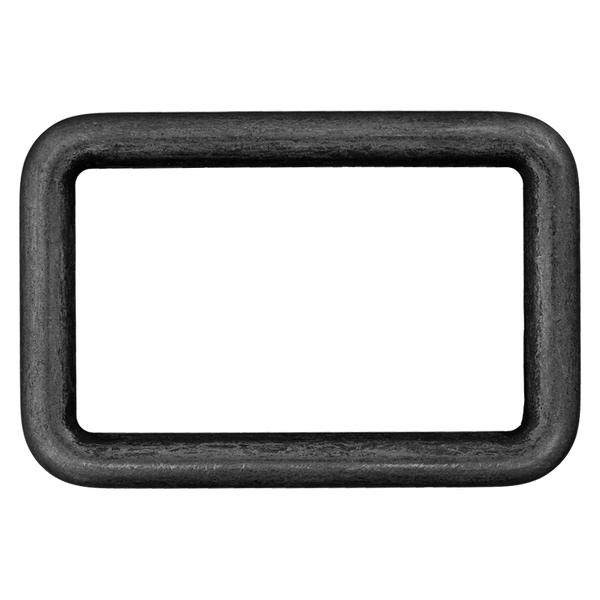 Rechteckring - 25mm - schwarz - Union Knopf