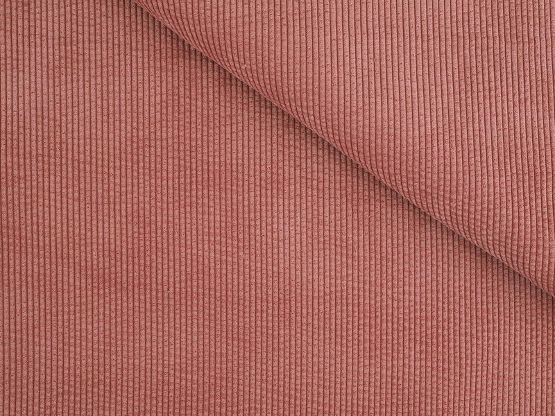 Bekleidungsstoff Cordstoff mit Kuschelabseite - rosa