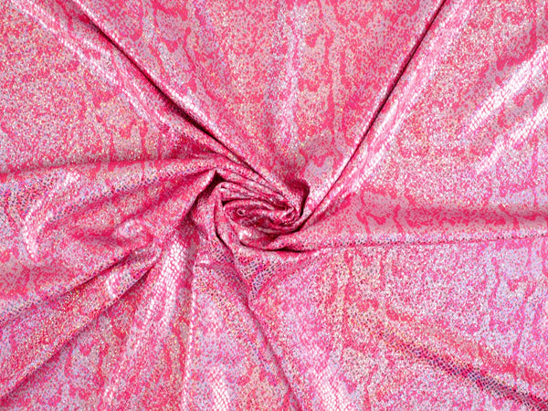 Karnevalsstoff Folienjersey  - pink