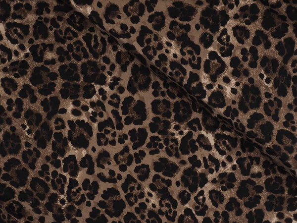 Jersey Viskose Leopard - braun