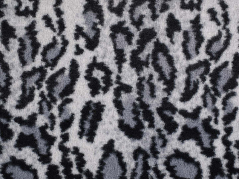 Kuschelfell Leopard - graublau