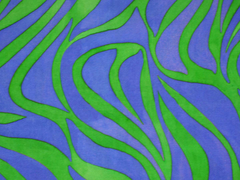 Viskose Mode Muster - blau/grün