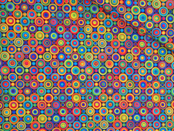 Karnevalsstoff Kreise - multicolor