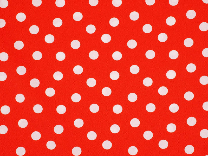 Karnevalsstoff Kleine Punkte - rot/weiß
