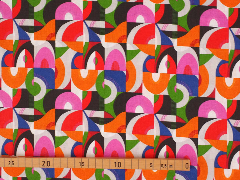 Baumwolle Retro Muster - multicolor
