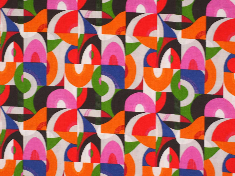 Baumwolle Retro Muster - multicolor