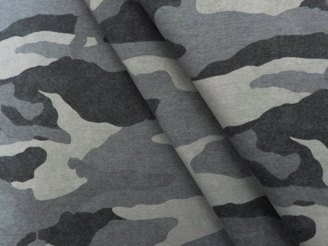 Sommersweat - Camouflage Stonewashed - grau