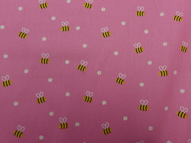 Baumwolle Bienen - pink
