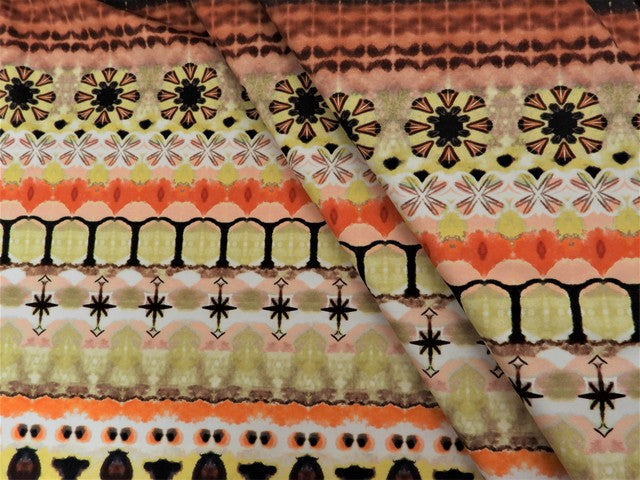 Jersey Baumwolle mit Batikmuster - gelb