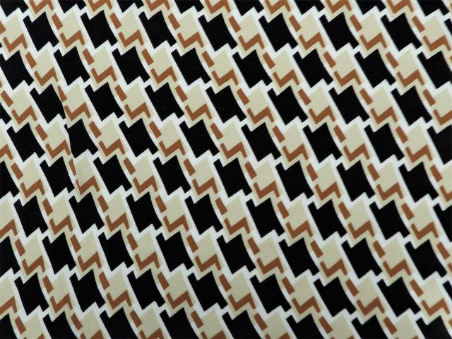 Viskose Muster geometrisch beige