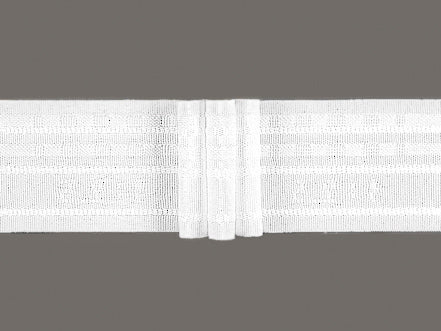 Gerster Faltenband Gardinenband 50mm Zugabe 1:2,5 weiß