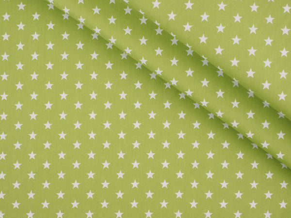 Baumwolle Sterne - apfelgrün