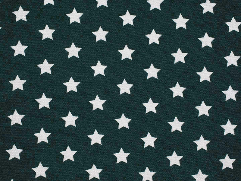 Baumwolle Sterne - forstgrün
