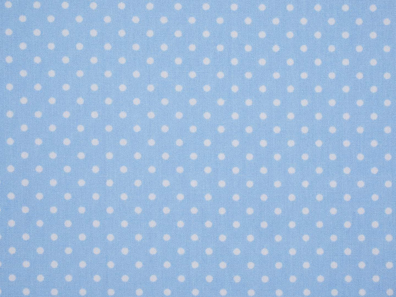 Baumwolle kleine Punkte - hellblau