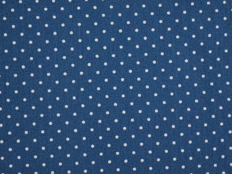 Baumwolle kleine Punkte - dunkelblau