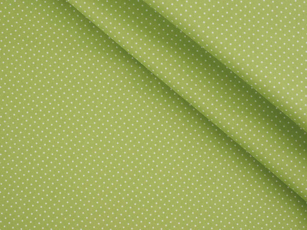 Baumwolle kleine Punkte - hellgrün