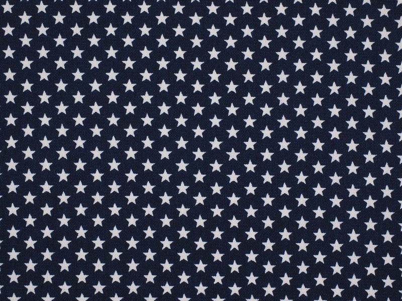 Baumwolle kleine Sterne - dunkelblau