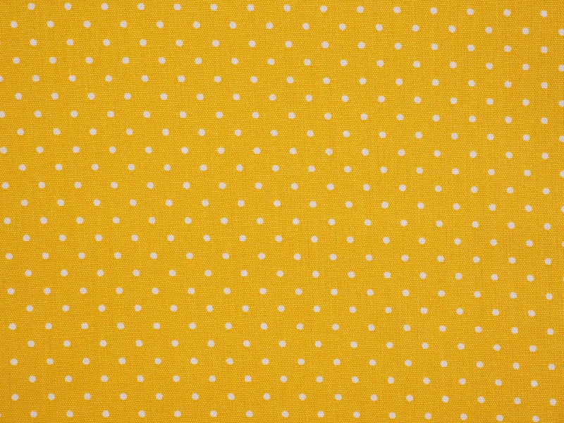 Baumwolle mini Punkte - gelb