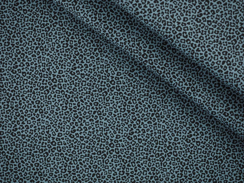 Baumwolle Animal Print Leopard - blau