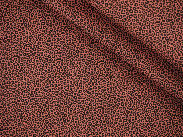 Baumwolle Animal Print Leopard - lachs