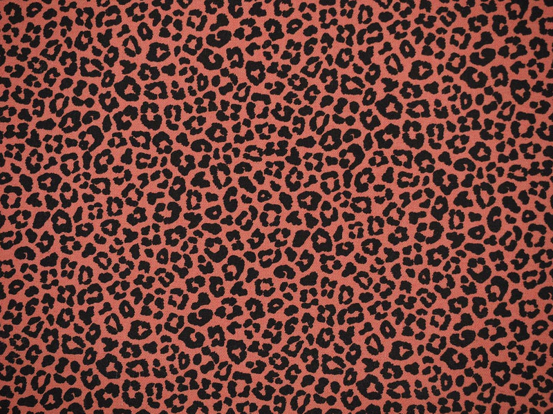 Baumwolle Animal Print Leopard - lachs