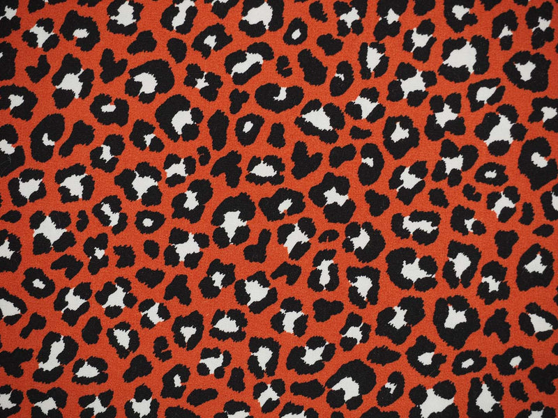 Baumwolle Animal Print Leopard - rost