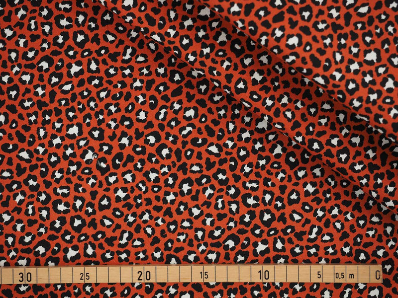 Baumwolle Animal Print Leopard - rost