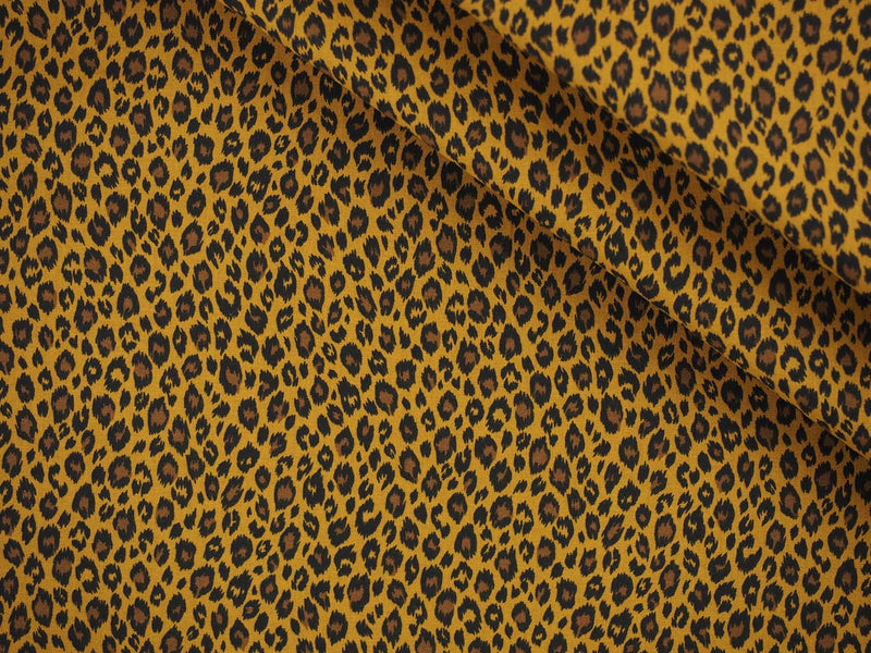 Baumwolle Animal Print Leopard - senf gelb
