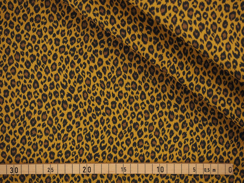 Baumwolle Animal Print Leopard - senf gelb