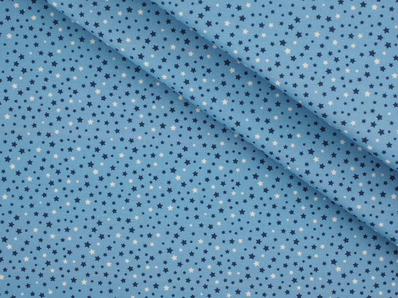 Baumwolle Mini Sternchen - hellblau