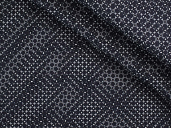 Baumwollstoff geometrische Muster - navy blau