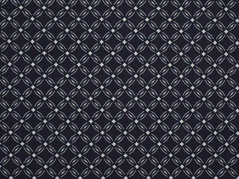 Baumwollstoff geometrische Muster - navy blau