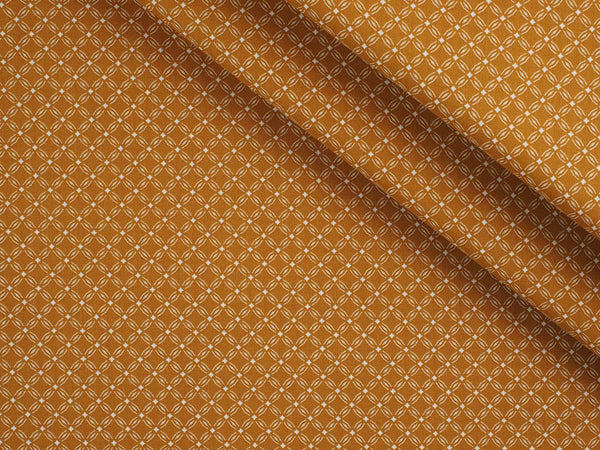 Baumwollstoff geometrische Muster - ocker gelb