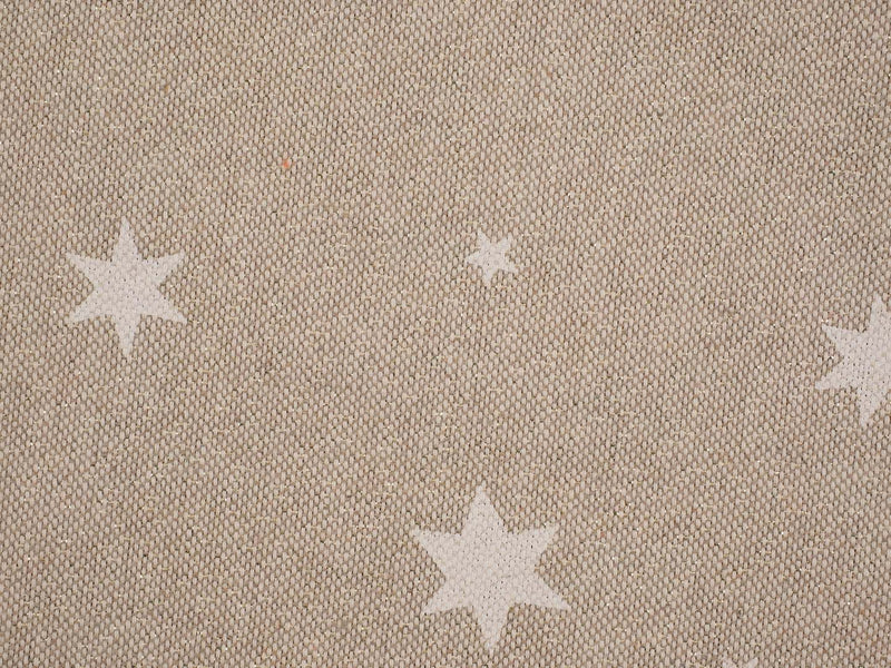 Canvas Weihnachten Sterne Glitzer - beige/weiß