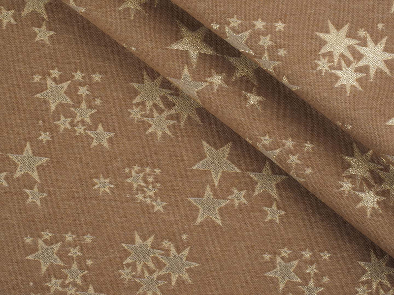 Canvas Teflon beschichtet - goldene Sterne taupe