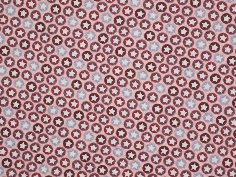Jersey Baumwolle kleine Sterne in Punkten - rosa