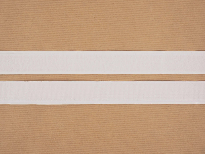 Klettband & Flauschband kleben - 25mm - weiß