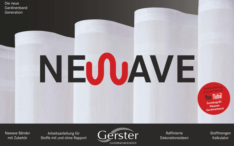Gerster Newave Wellenband Gardinenband für 8cm Drehgleiter - 80mm transparent