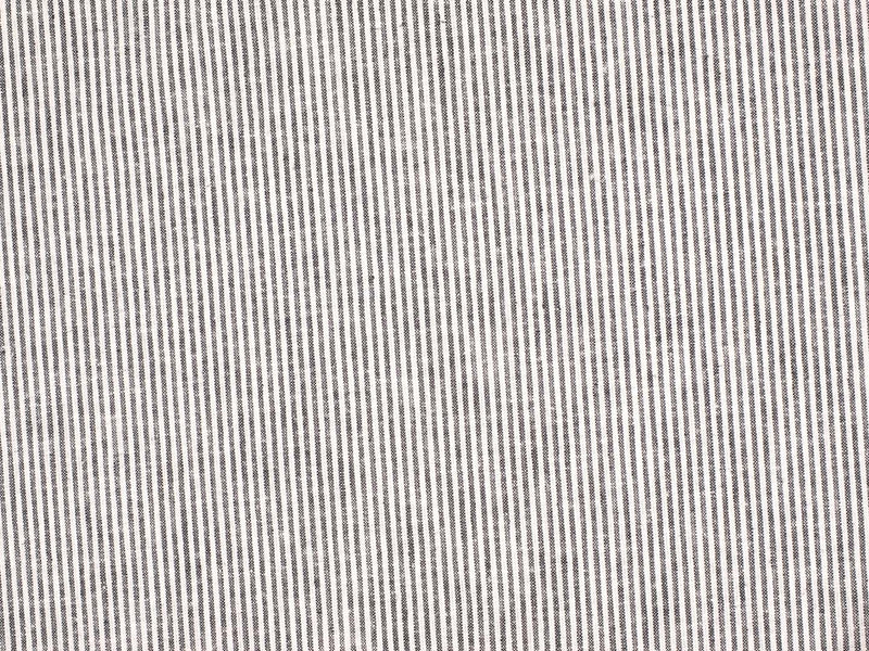 Leinen Baumwoll Mix Streifen - grau