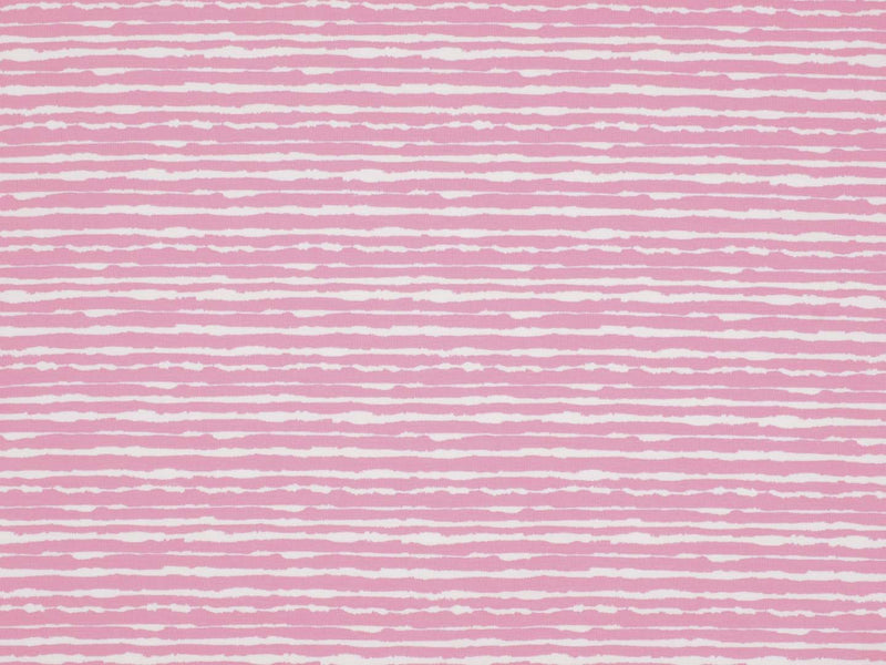 Jersey Baumwolle Pinsel Streifen - rosa